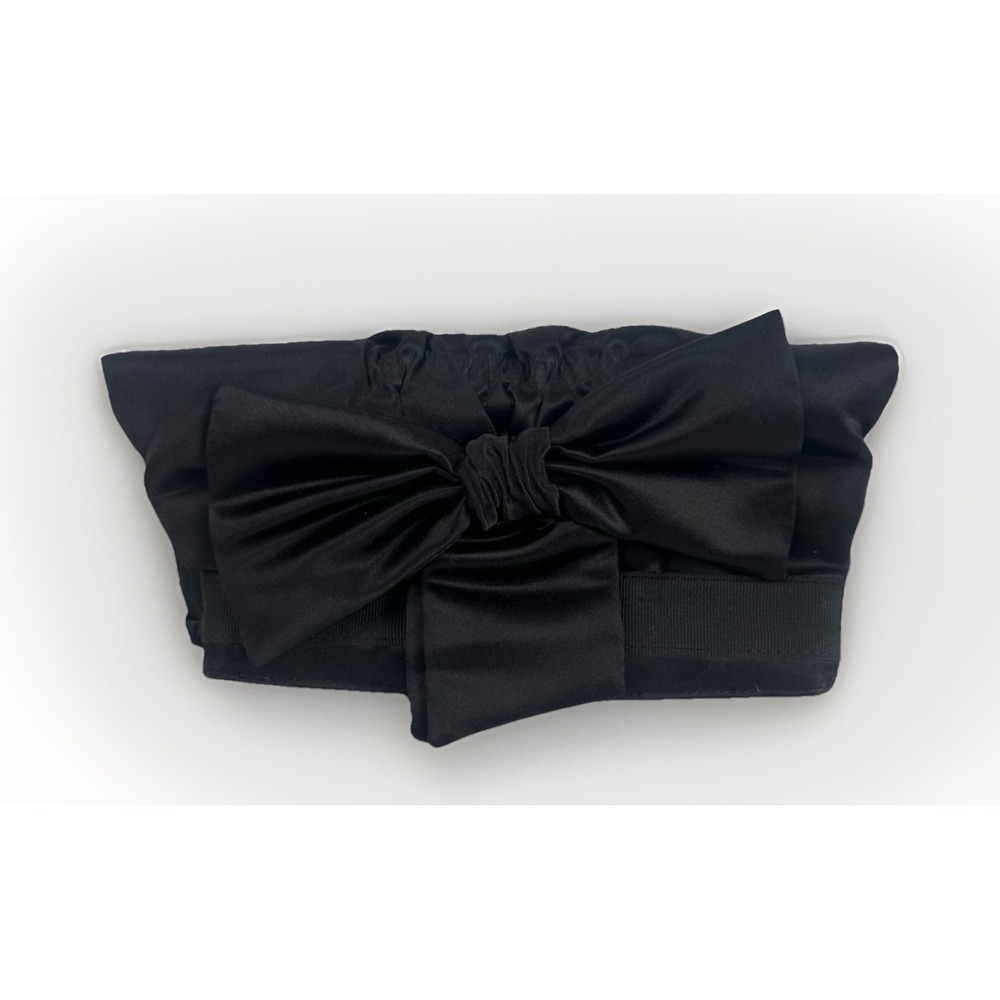 Felix Rae New York Black Satin Bow Clutch Wallet‎ Purse